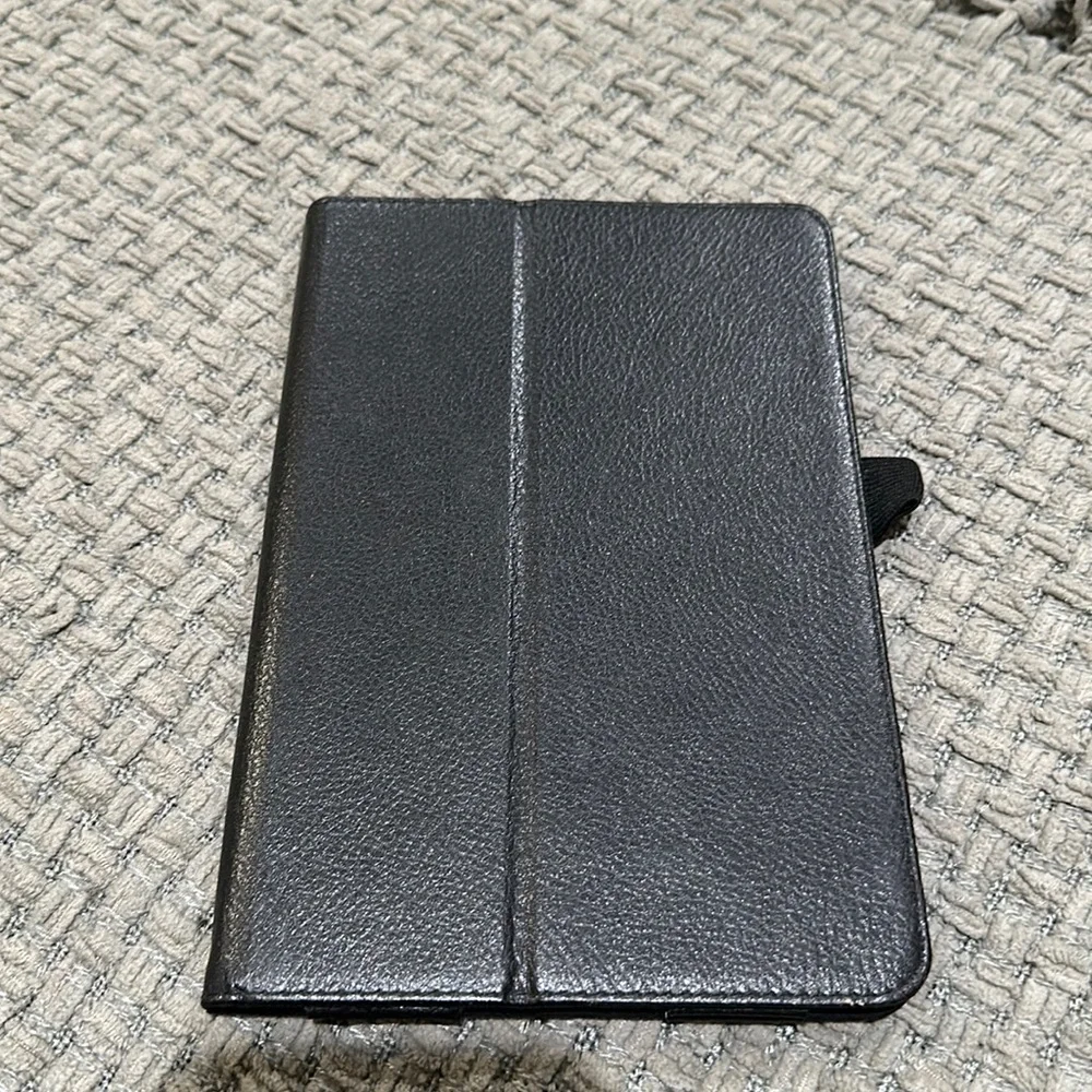 Black leather foldable case